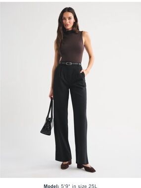 Abercrombie Sloane Tailored Wide Leg Pant (short length)